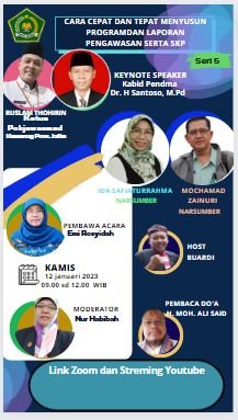Webinar POKJAWAS Madrasah Seri 5 “Cara Cepat dan Tepat Menyusun Progam dan Laporan Pengawasan Serta SKP”